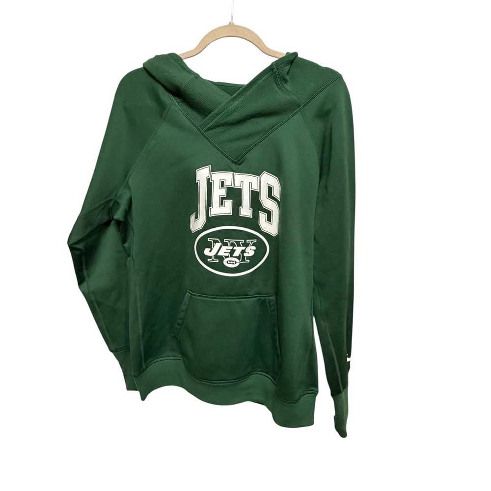 Nike New York Jets NFL Therma-FIT Green Pullover Hoodie Women's XL